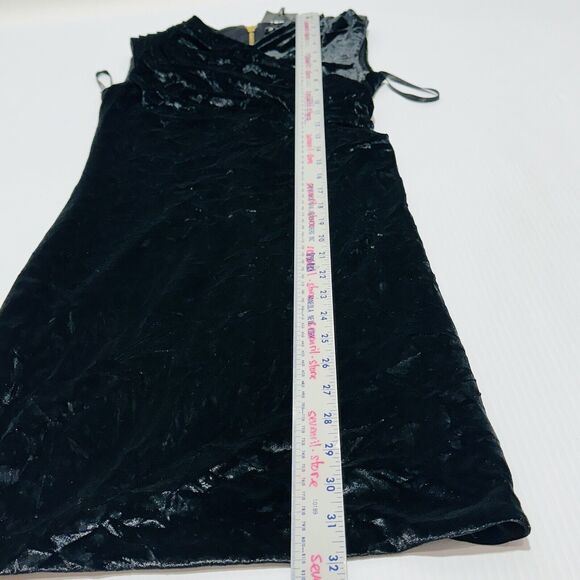 Versace Black Stretch Velvet Sleeveless Cocktail Mini Dress IT 38/US 2 NWT - Picture 14 of 15